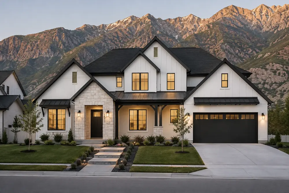 A family home below the Wasatch mountains in Utah